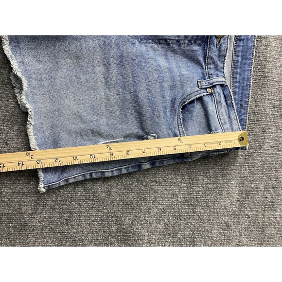 Kut Jean Shorts Womens 12 Light Blue Cutoff Distressed Denim Faded High Rise 90s - Picture 6 of 13